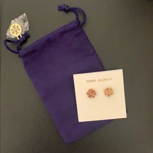 Tory Burch logo stud earrings